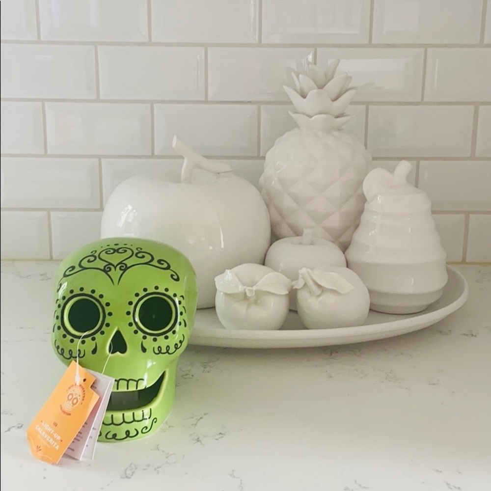 Target Ceramic Día de Muertos Green Sugar Skull - Picture 2 of 16